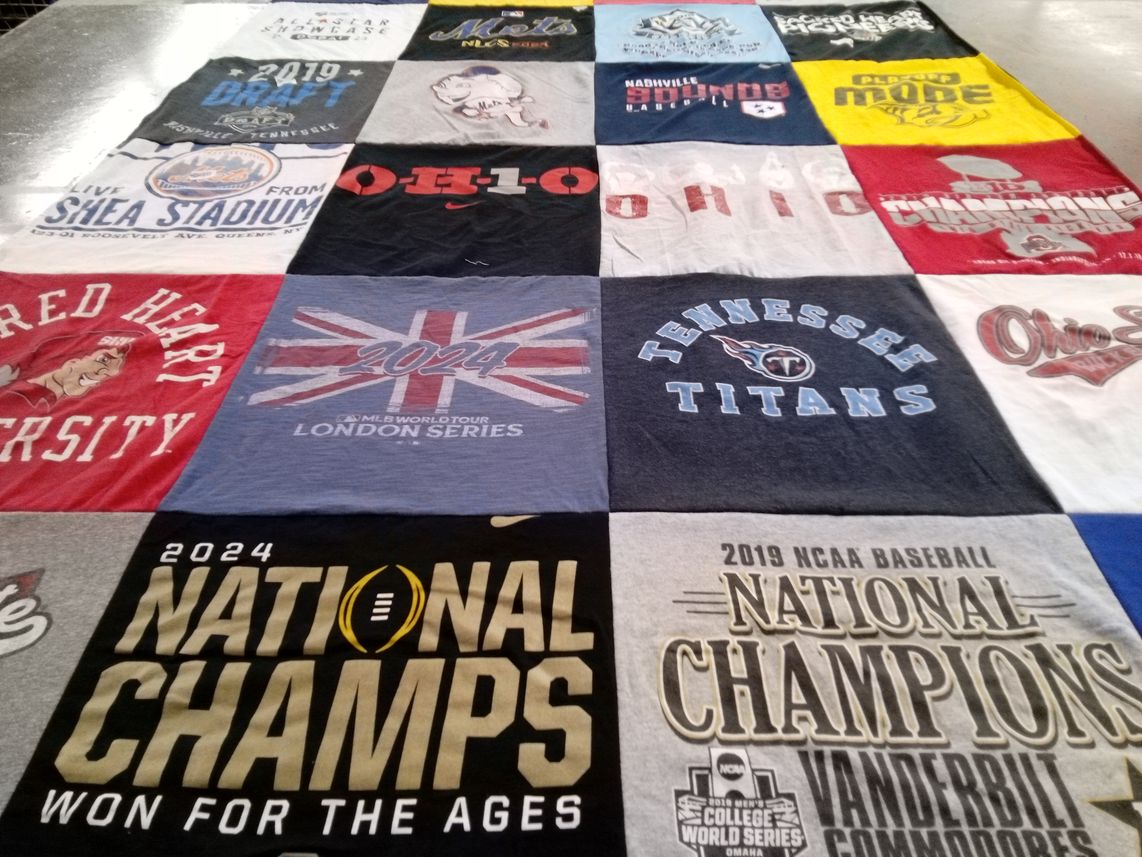 T-shirt quilt featuring tennessee titans by Maria from TN