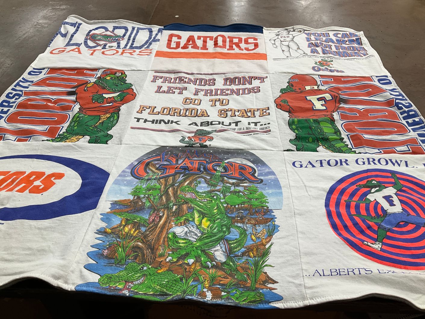 T-shirt quilt featuring florida gators by Dawn from NC