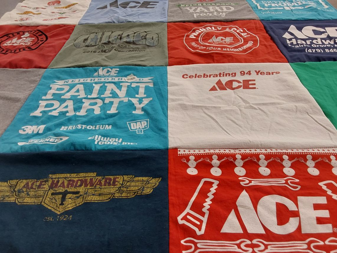 T-shirt quilt with home improvement, painting themes by Cathy from AR
