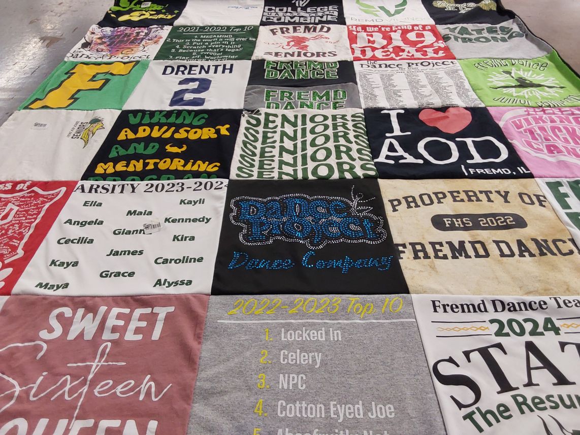 T-shirt quilt from freedom high school by Angela from IL