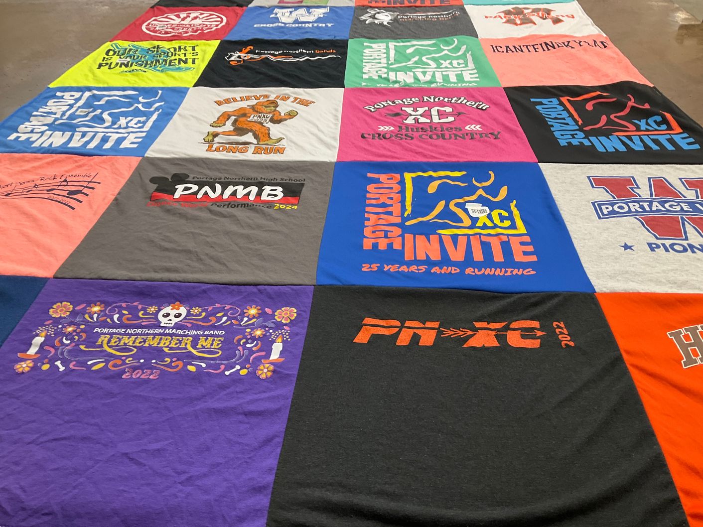 T-shirt quilt featuring portage northern xc by Rebecca from MI
