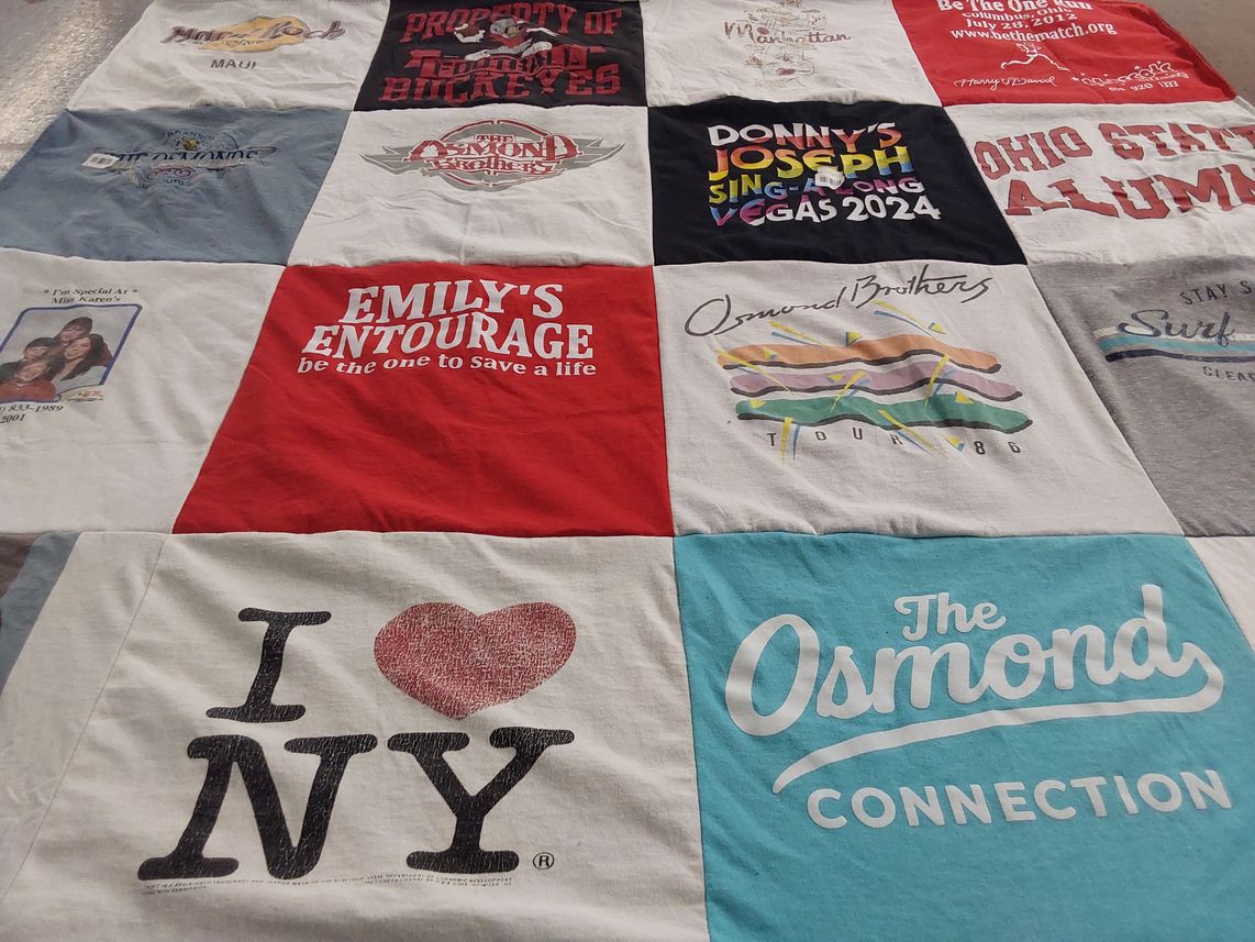 T-shirt quilt from ohio state university by Maria from OH
