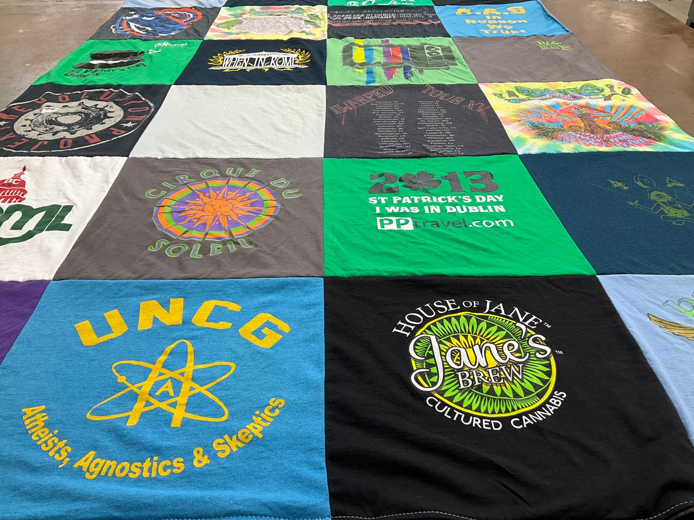 T-shirt quilt from the university of north carolina at greensboro by Joni from NC
