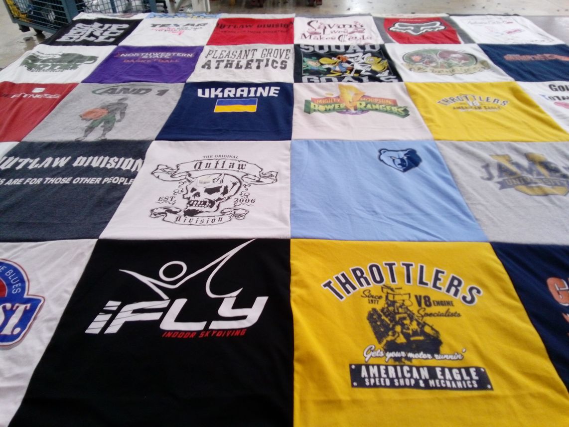 T-shirt quilt featuring memphis grizzlies by Troy from TX