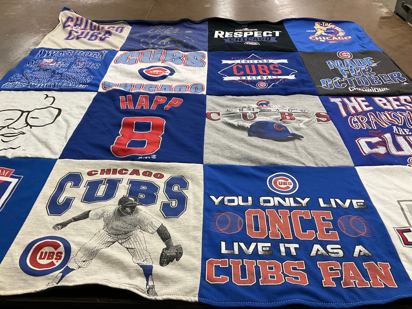 T-shirt quilt with baseball themes by Libby from IL