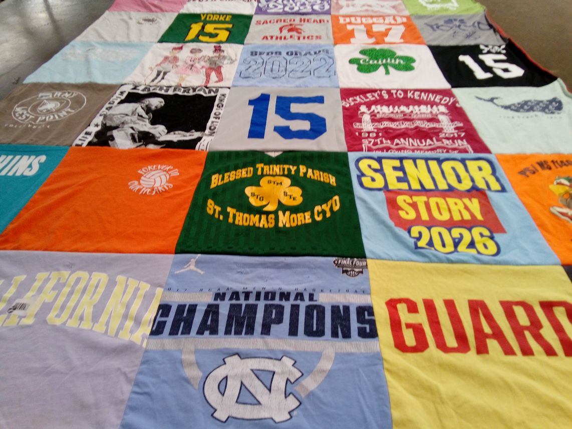 T-shirt quilt featuring university of north carolina by Jeannie from NY