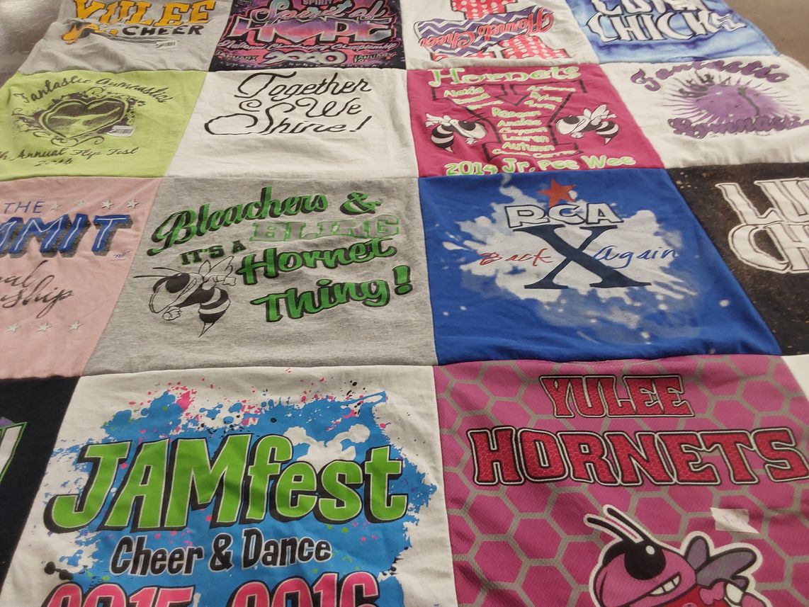 T-shirt quilt featuring yulee hornets by Teresa from GA