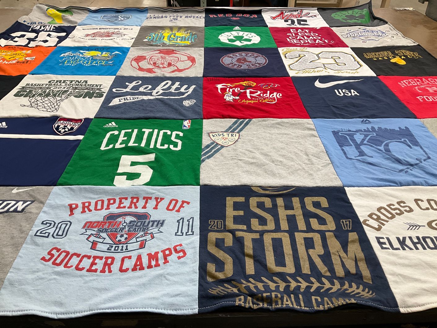 T-shirt quilt featuring boston celtics by Dana from NE