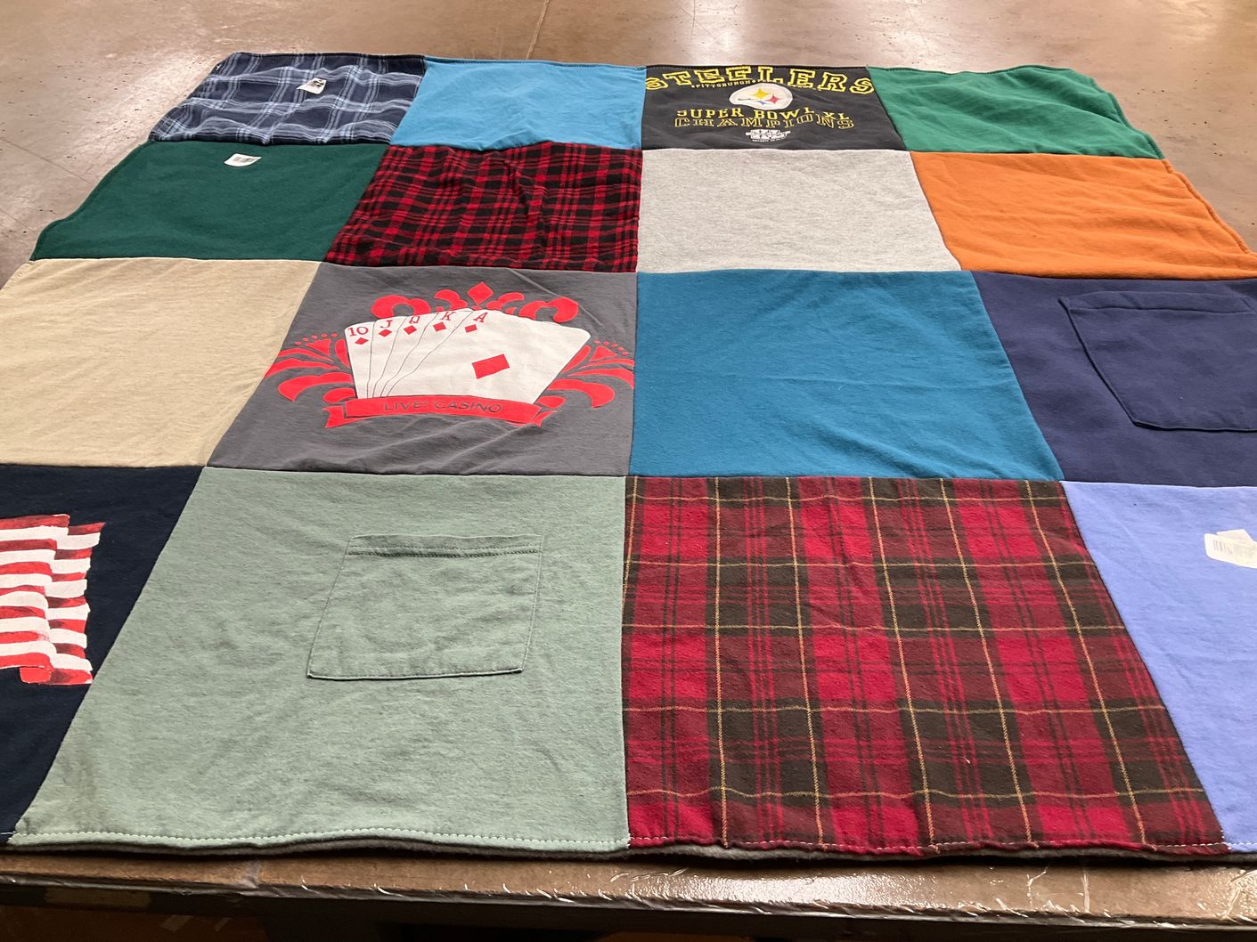 T-shirt quilt featuring pittsburgh steelers by Haley from PA