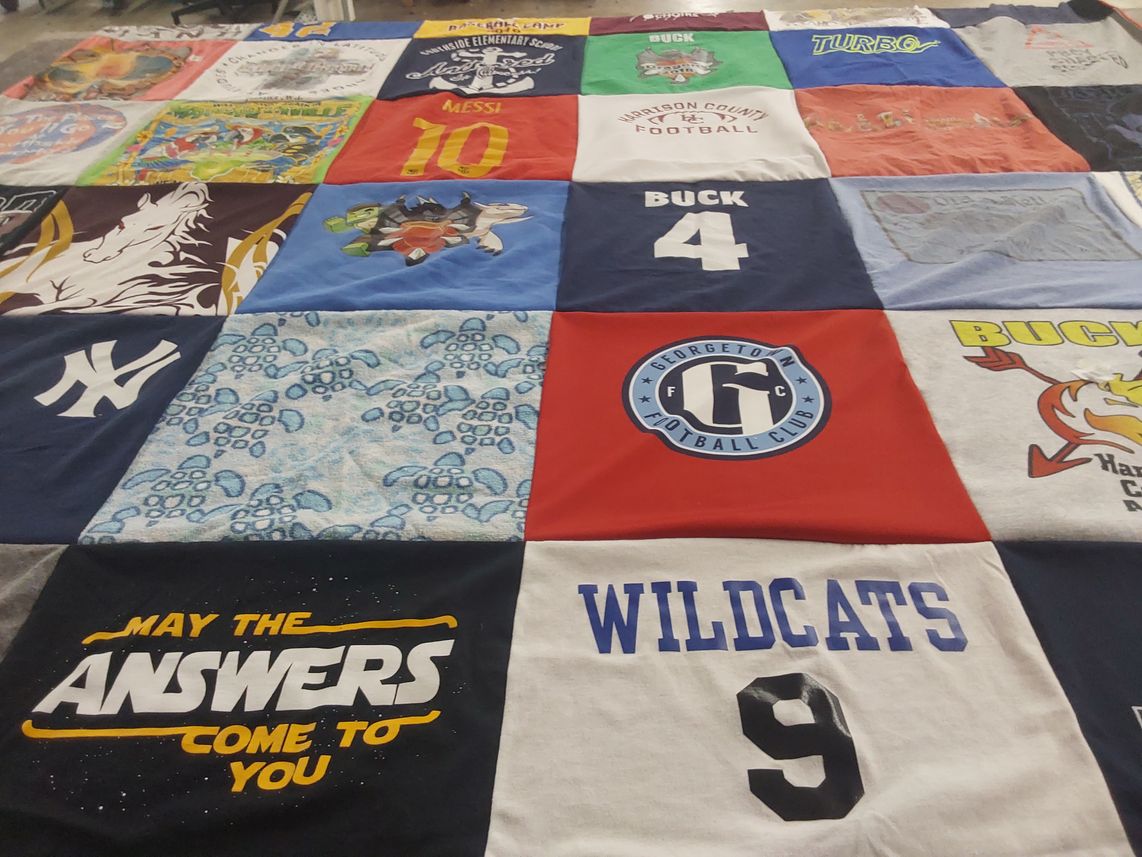 T-shirt quilt featuring georgetown football club by Kristin from KY