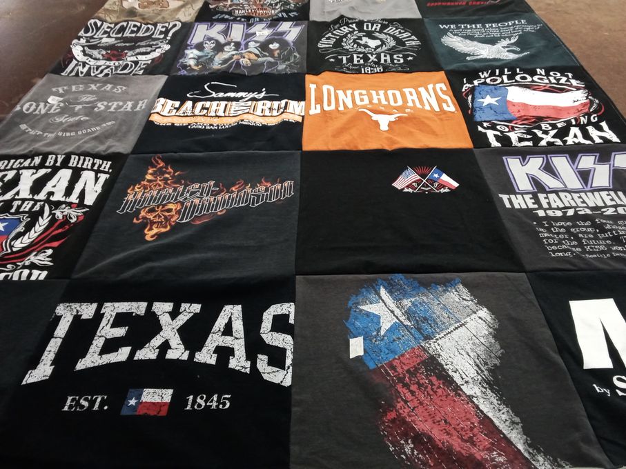T-shirt quilt from university of texas at austin by Stephanie from TX