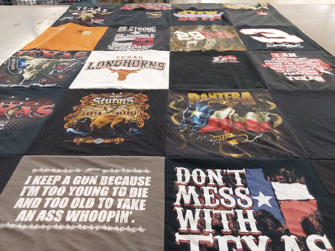 T-shirt quilt from university of texas by Stephanie from TX