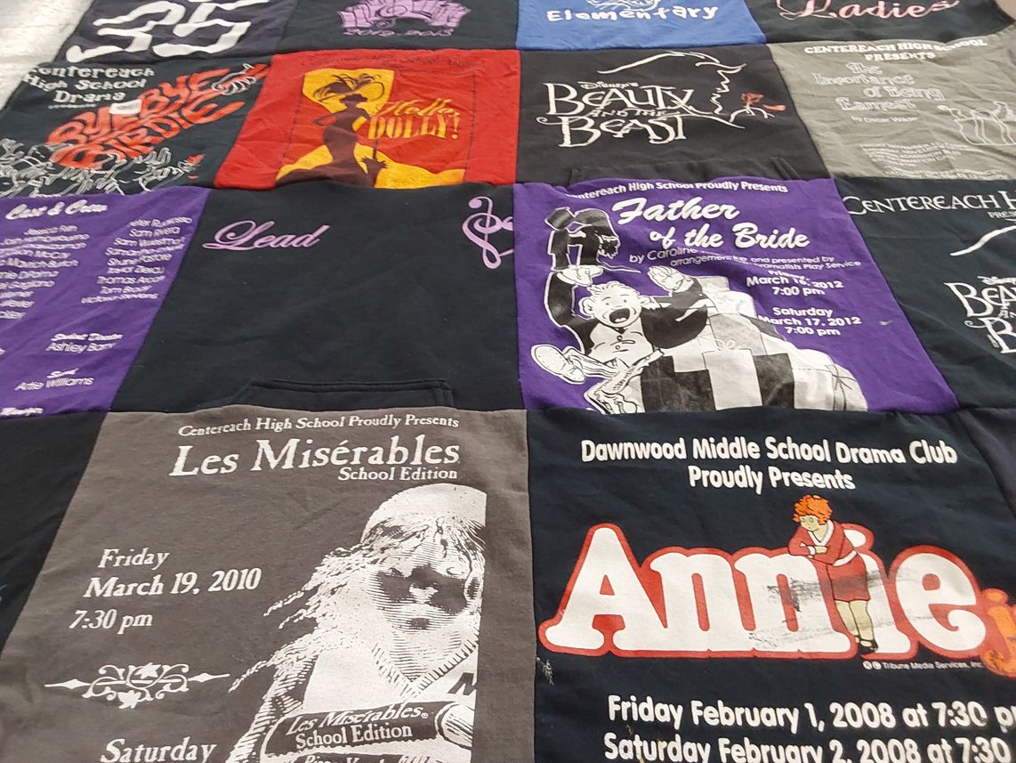 T-shirt quilt from centerreach high school by Melanie from NY