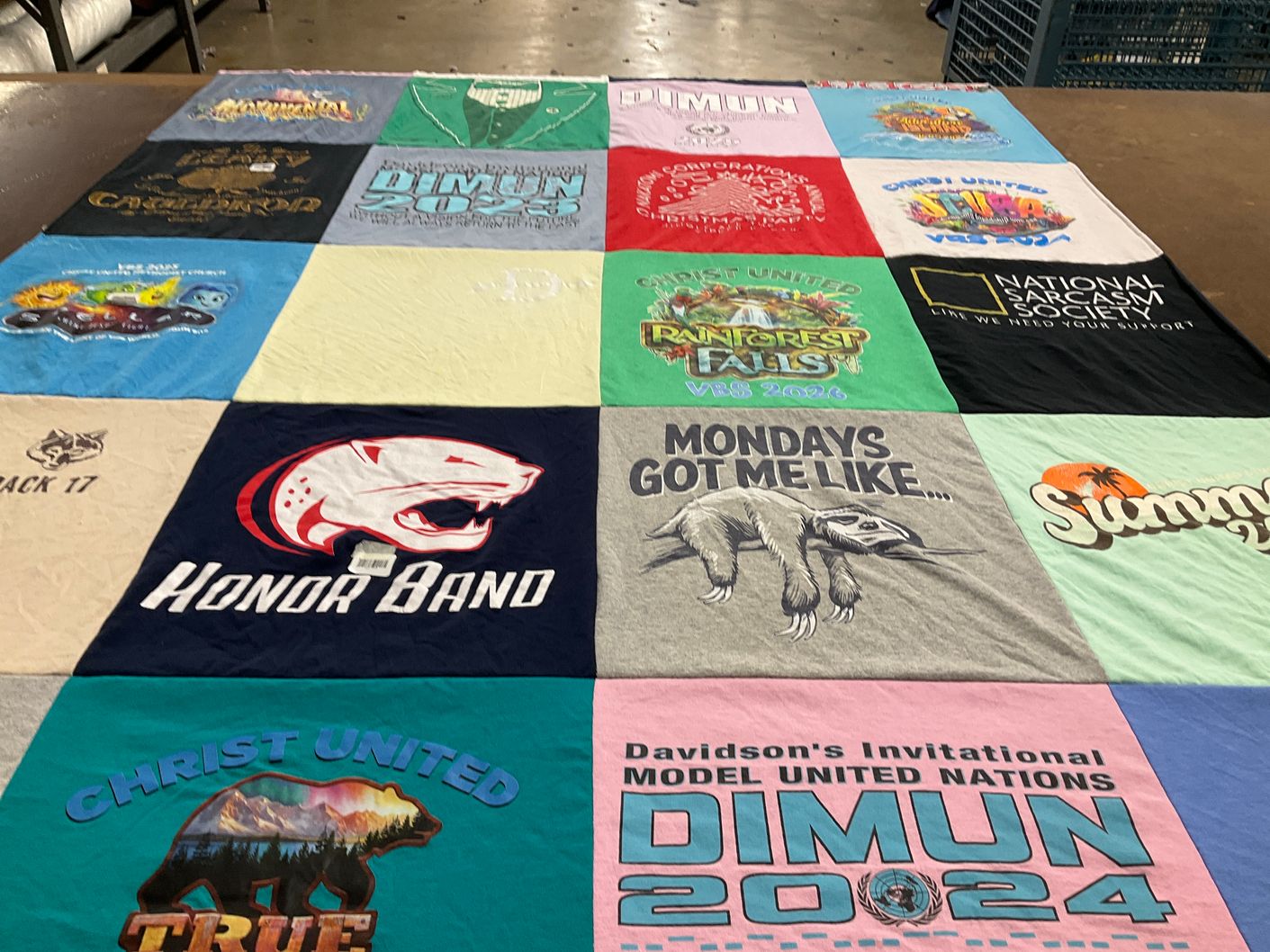 T-shirt quilt from christ united university by DANA from AL