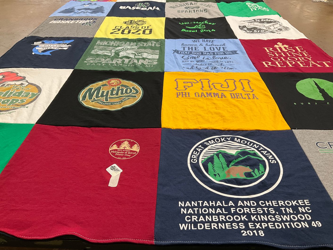 T-shirt quilt from michigan state university by Villy from MI