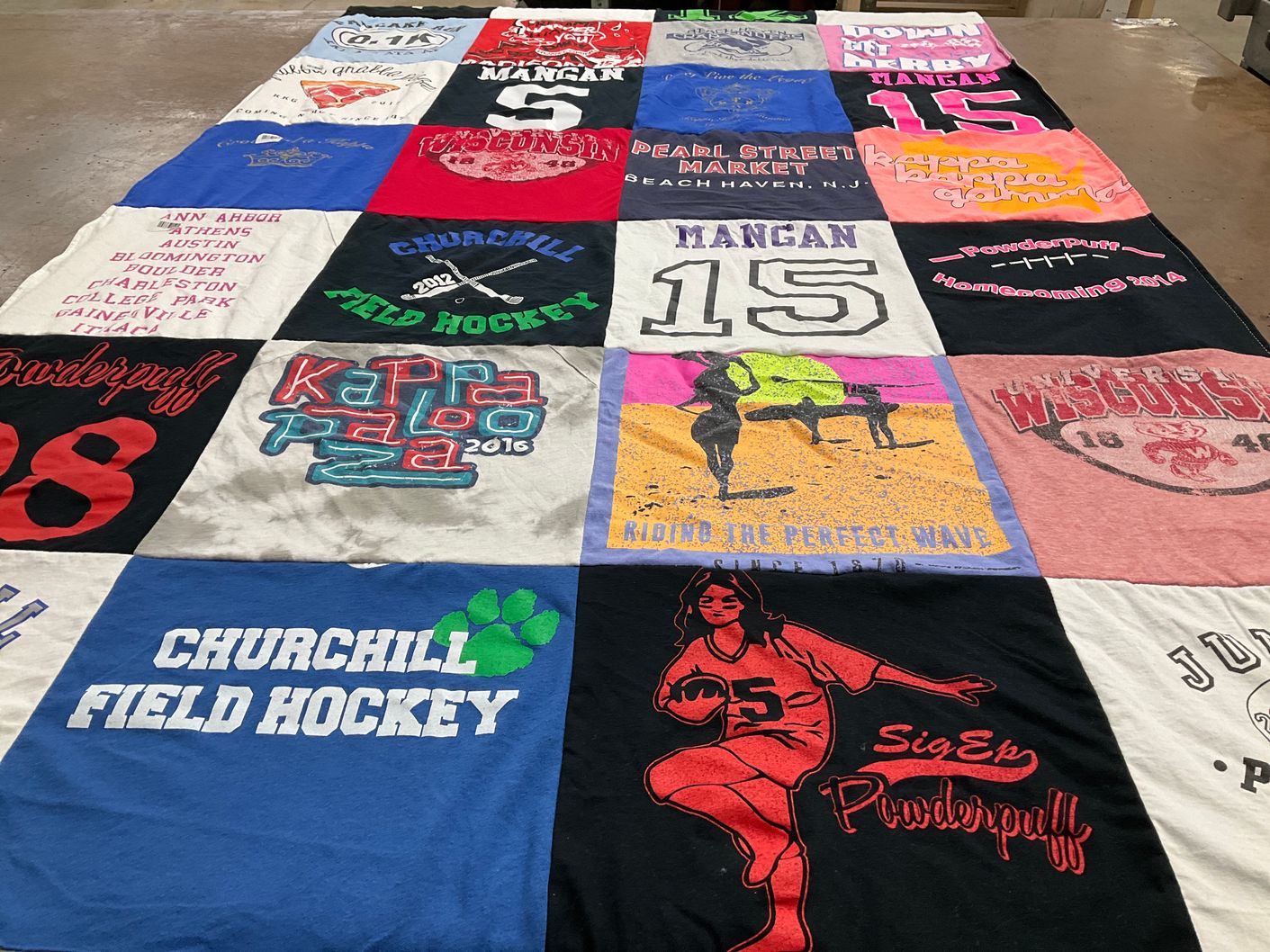 T-shirt quilt featuring churchill field hockey by Isabel from NY