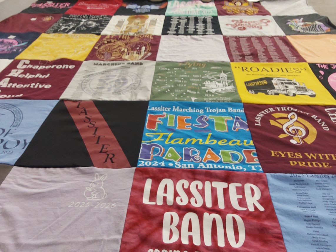 T-shirt quilt from lassiter high school by Heather from GA