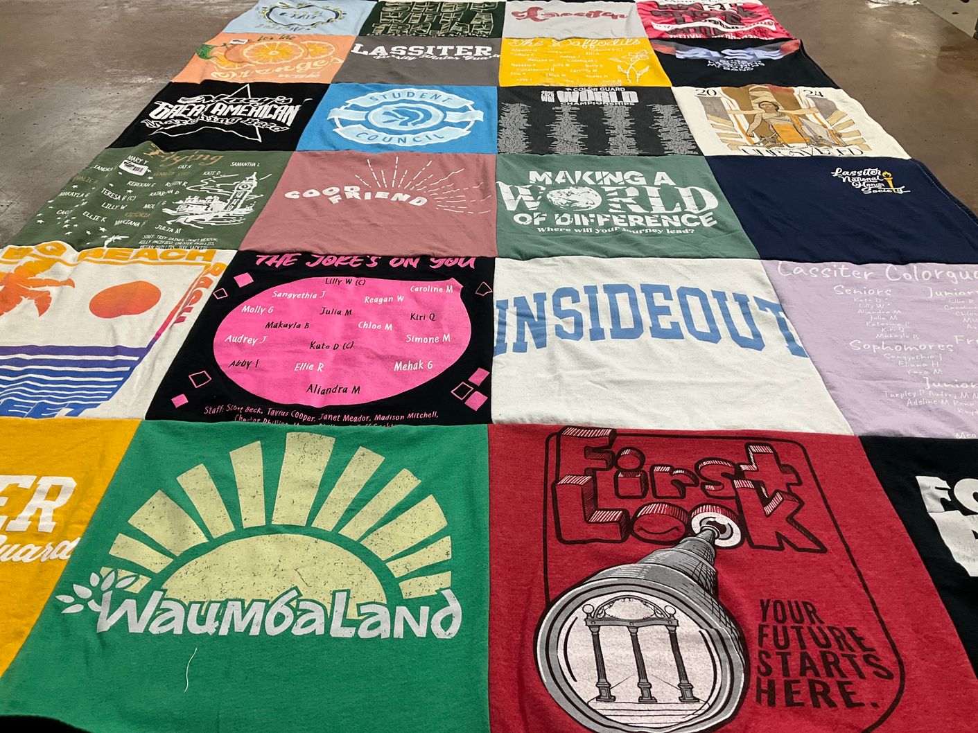 T-shirt quilt from lassiter high school by Heather from GA