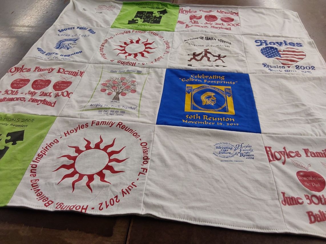 T-shirt quilt from squires middle school by Horizons from MD