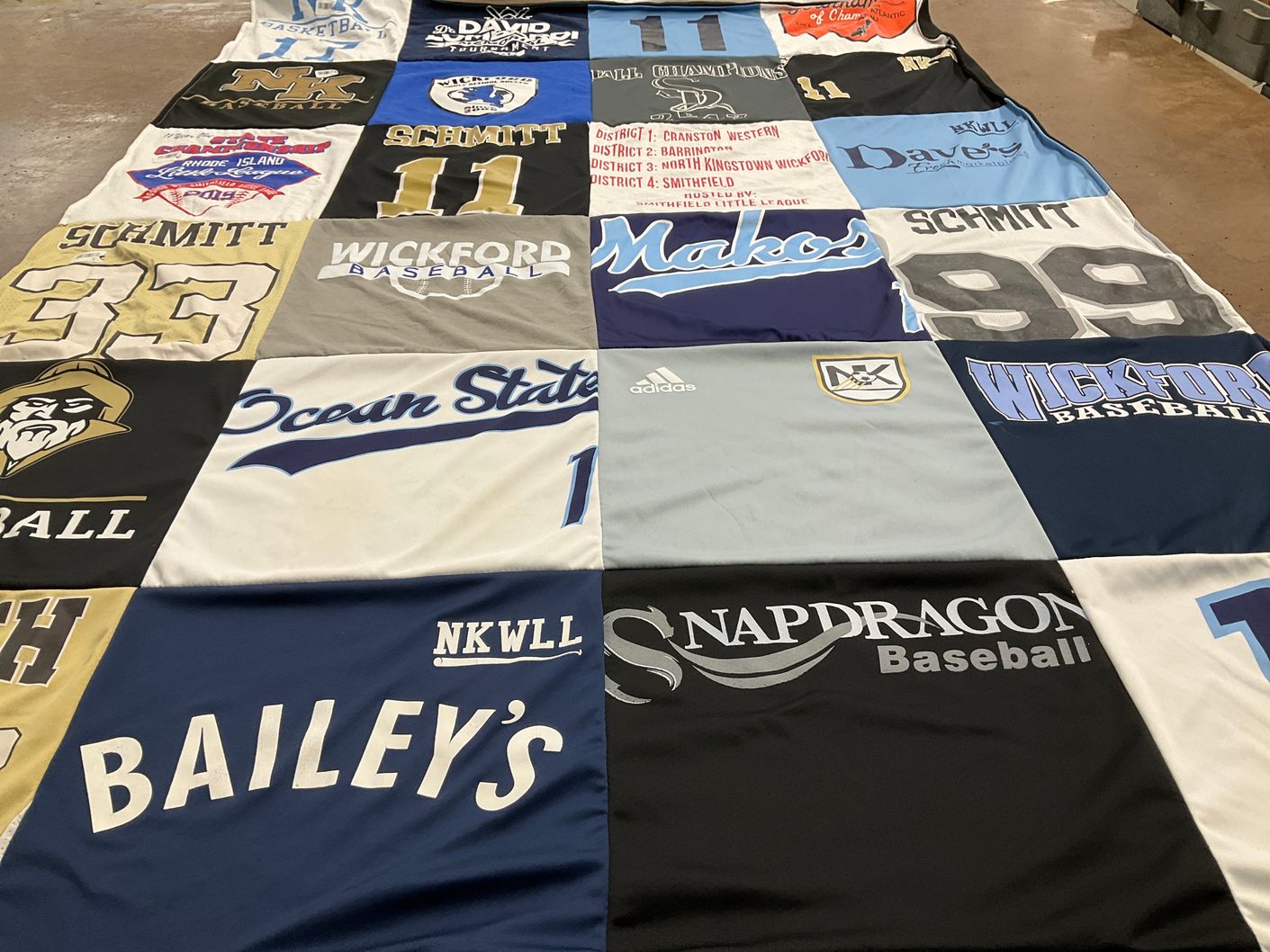 T-shirt quilt featuring wickford baseball by Michelle from RI