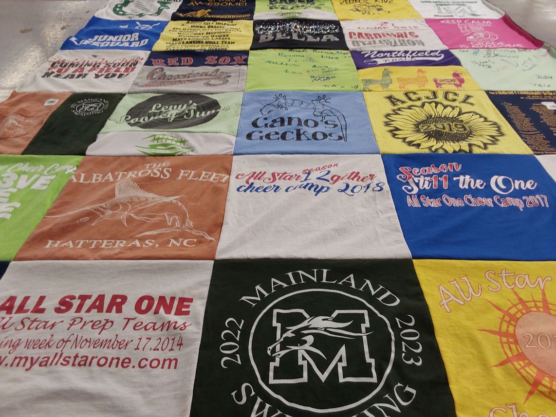 T-shirt quilt from mainland high school by Renee from NJ