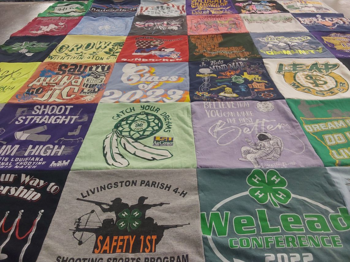 T-shirt quilt from southern university by Evelyn from LA