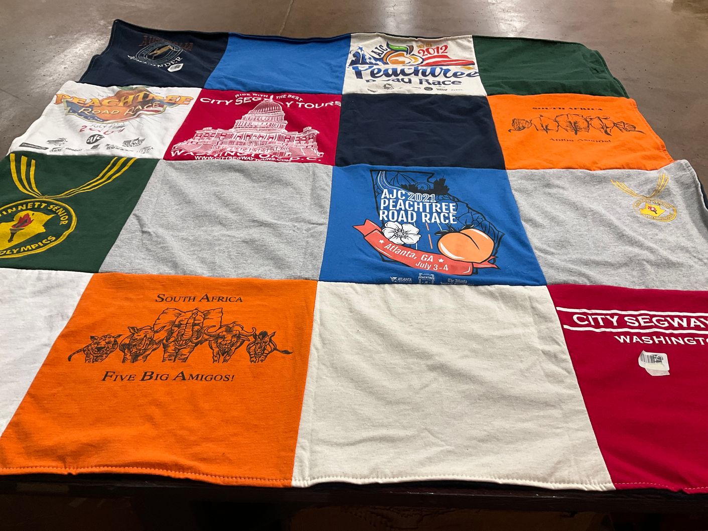 T-shirt quilt from gwinnett senior olympics by Deborah from GA