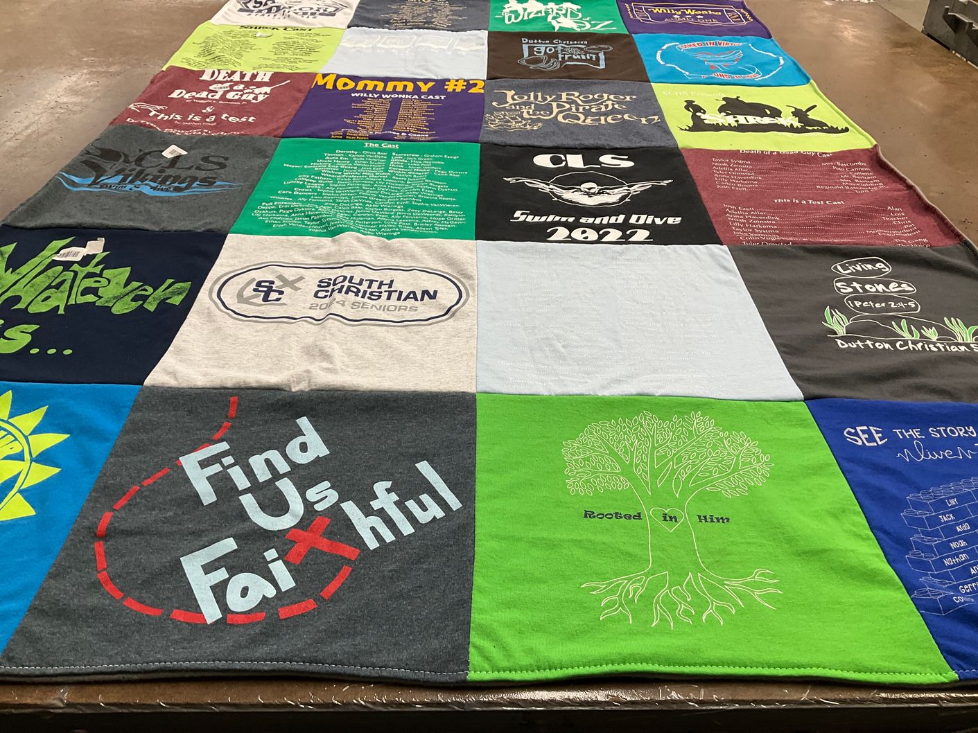 T-shirt quilt from south christian high school by Erin from MI
