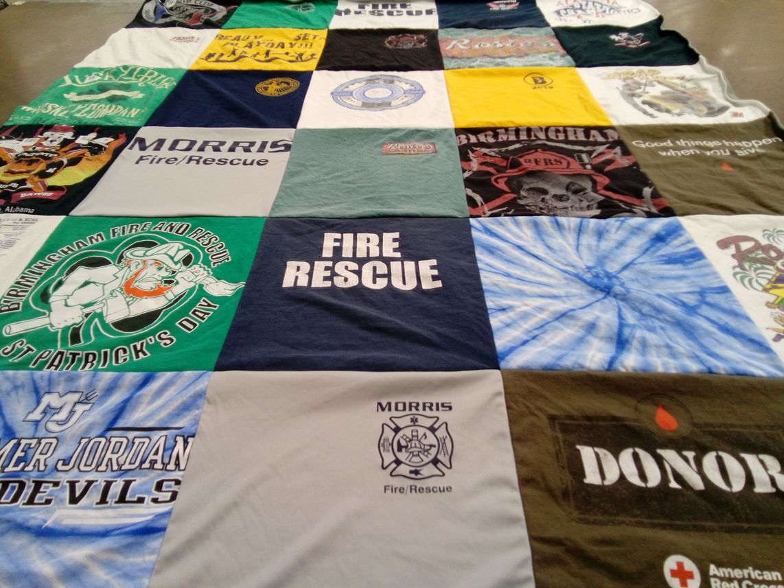 T-shirt quilt featuring jersey high school devils by James from AL