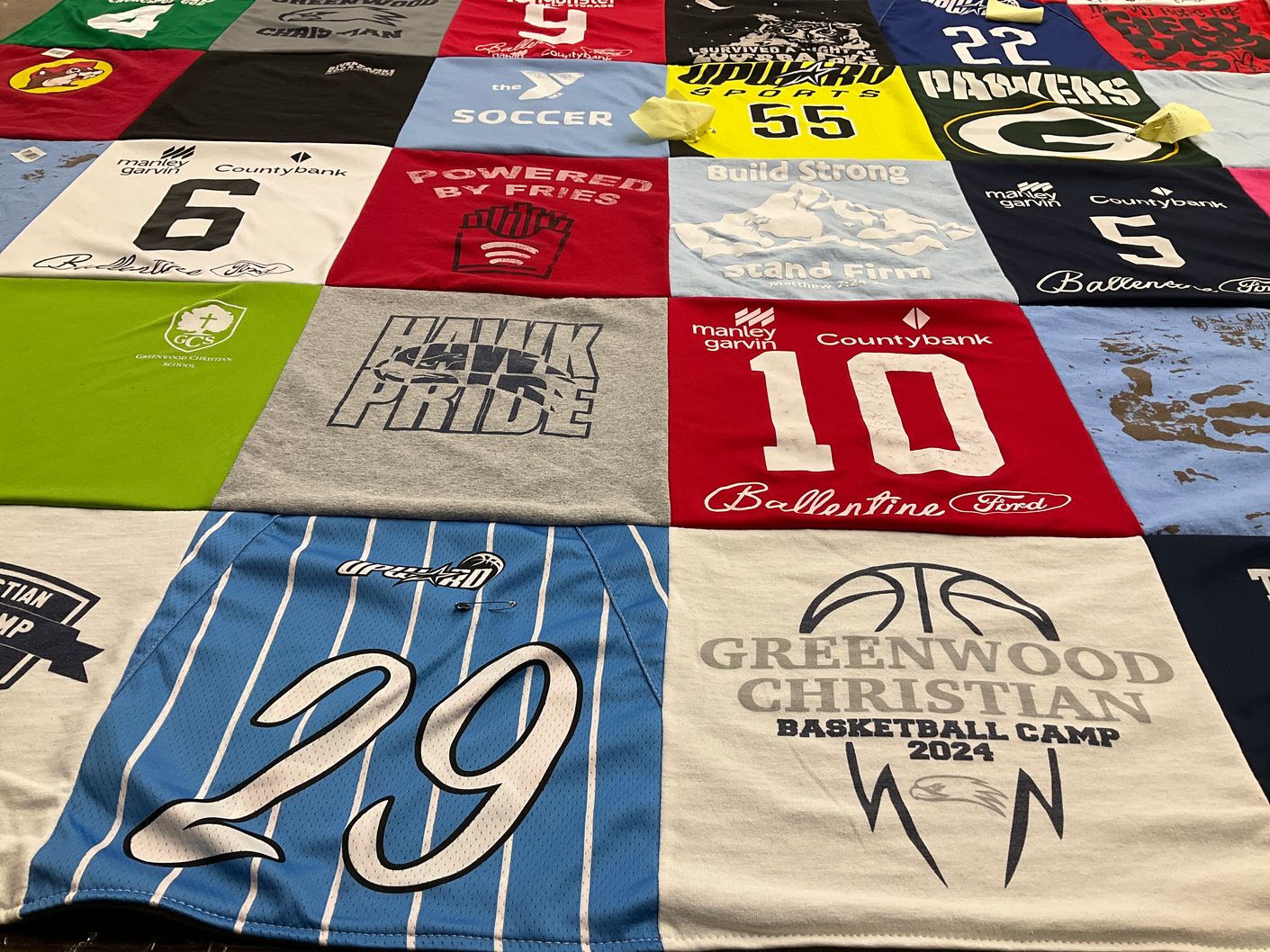 T-shirt quilt from greenwood christian school by Mallory from SC