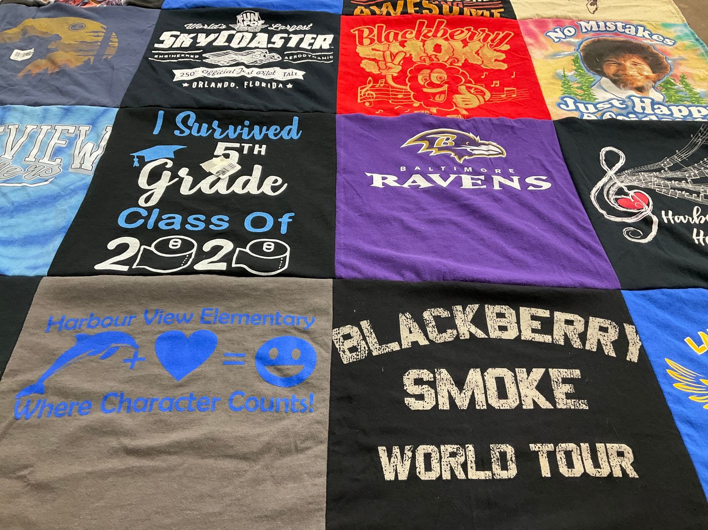 T-shirt quilt featuring baltimore ravens by CRYSTAL from FL