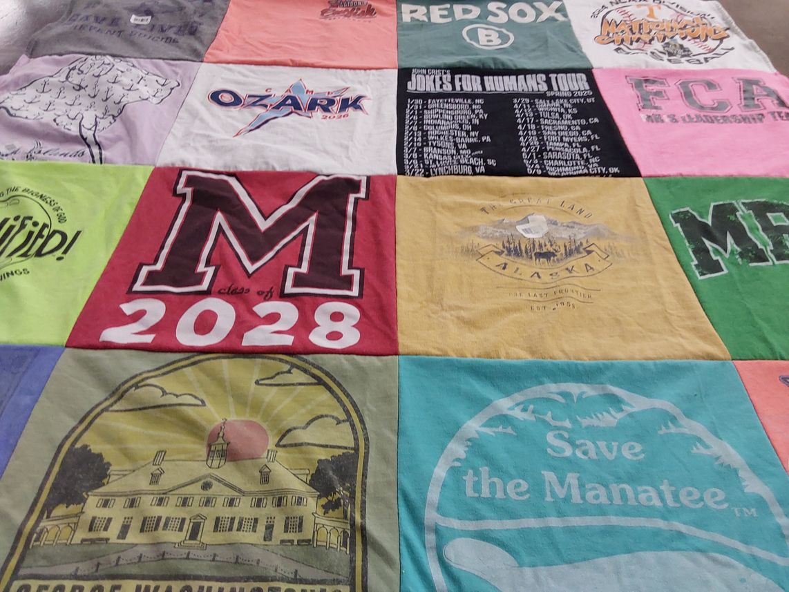 T-shirt quilt from george washington university by Jessica from CO