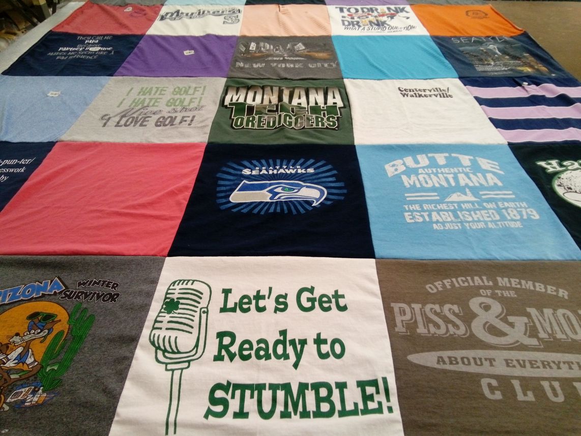 T-shirt quilt featuring seattle seahawks by Danette from MT