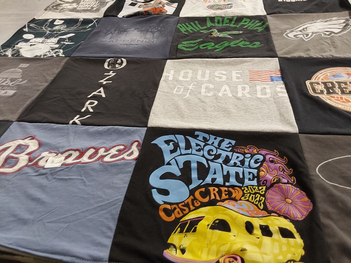 T-shirt quilt featuring philadelphia eagles by Mark from GA