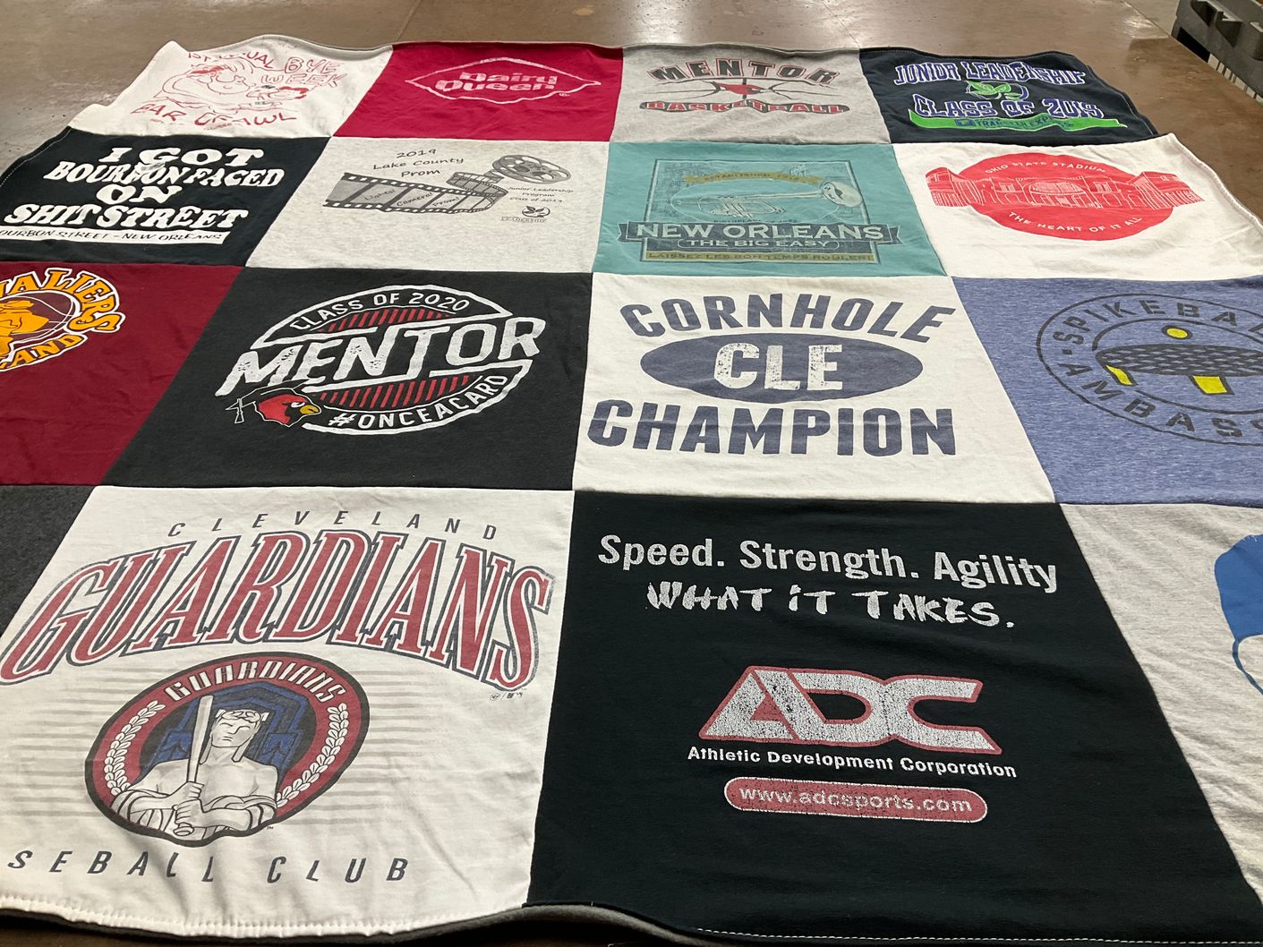 T-shirt quilt featuring cleveland guardians baseball club by LISA from OH