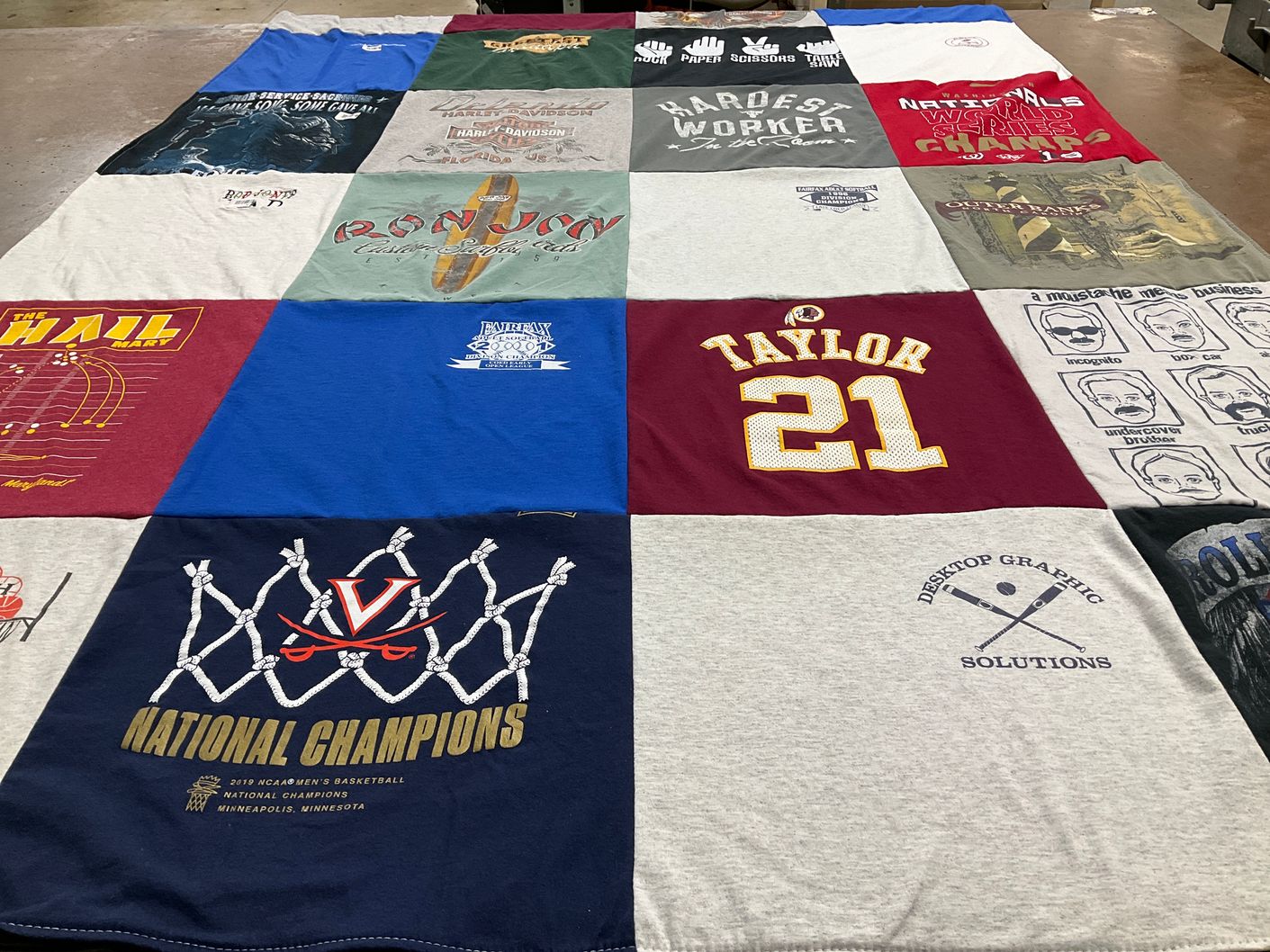 T-shirt quilt from university of virginia by Donna from VA