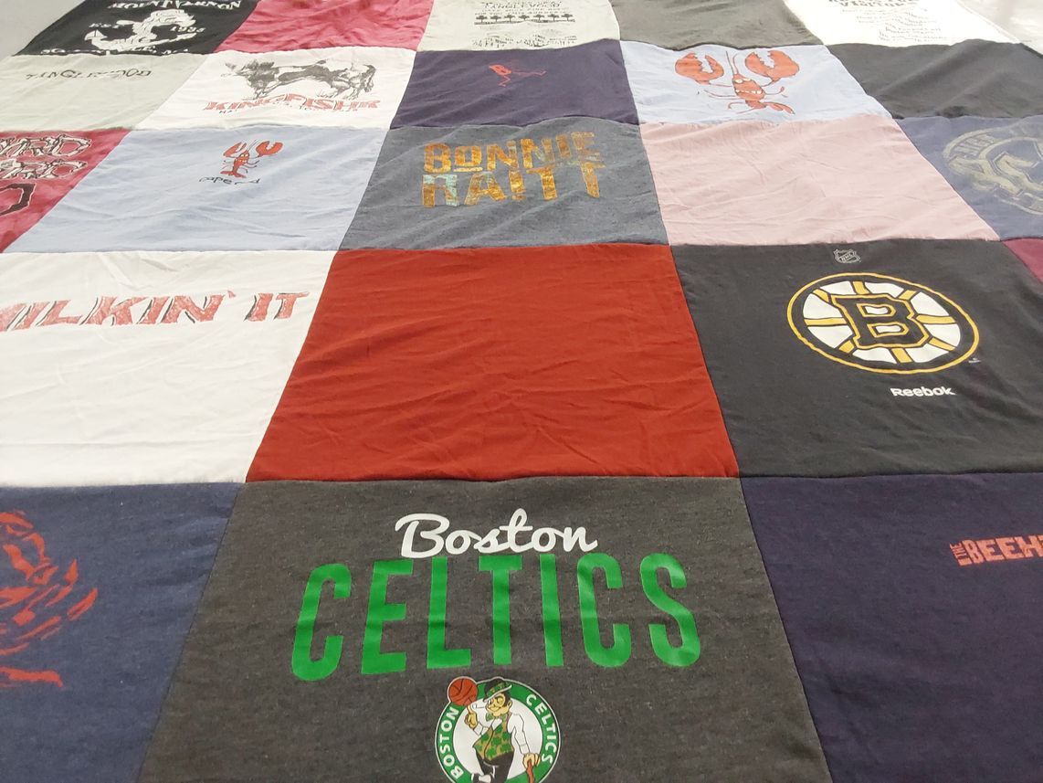 T-shirt quilt featuring boston celtics by Nancy from NY