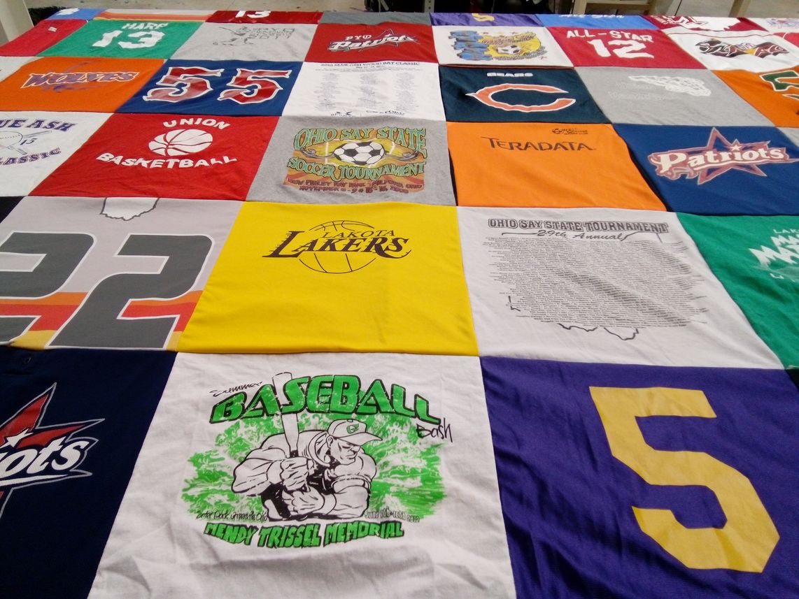 T-shirt quilt from dakota lakers high school by Kelly from OH