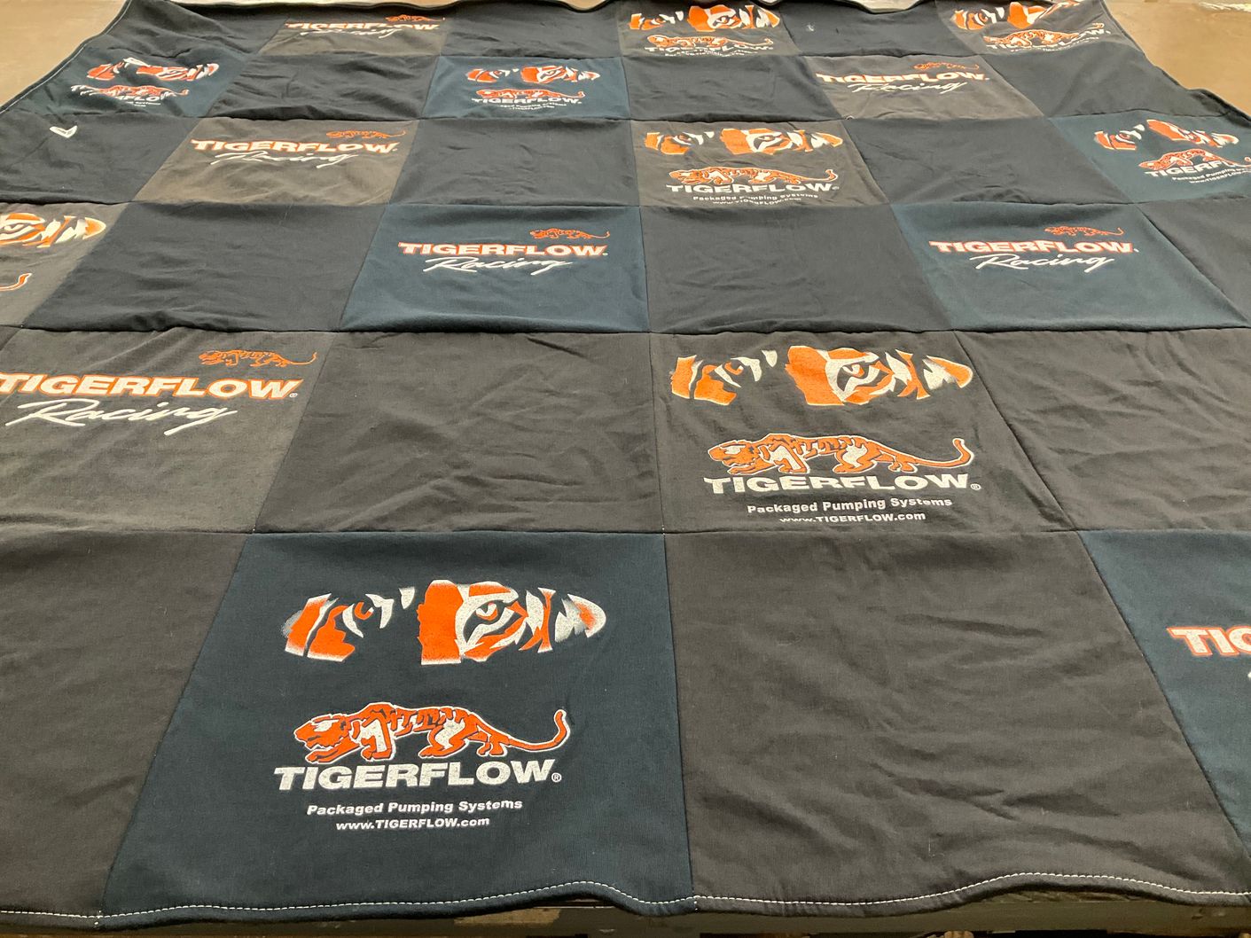T-shirt quilt with motorsports, racing themes by james from TX