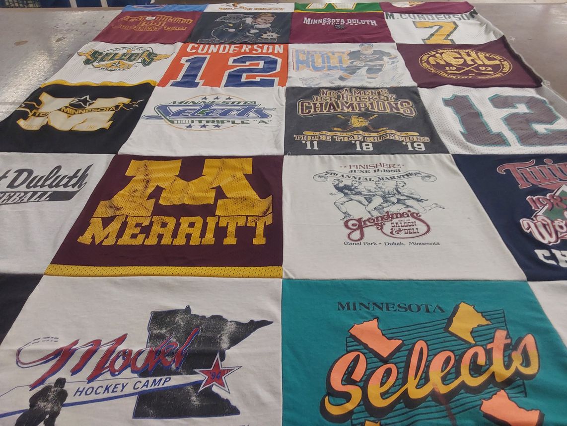 T-shirt quilt featuring minnesota selects, twin city twins by Renee from MN