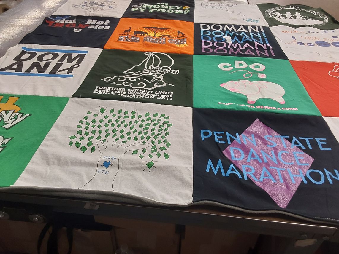 T-shirt quilt from penn state university by Mel from VA