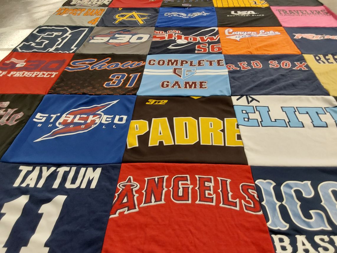 T-shirt quilt featuring angels by Debbie from CA