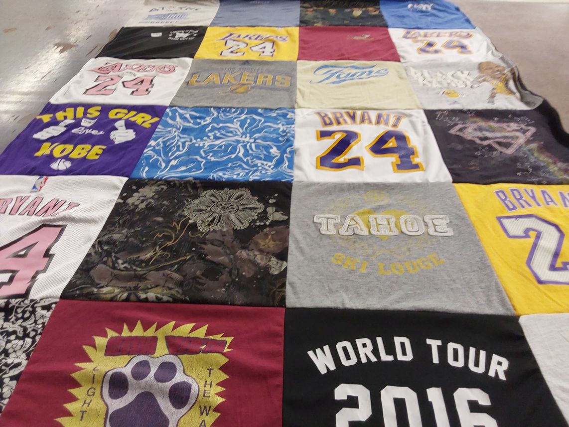 T-shirt quilt featuring los angeles lakers by Brooklyn from UT