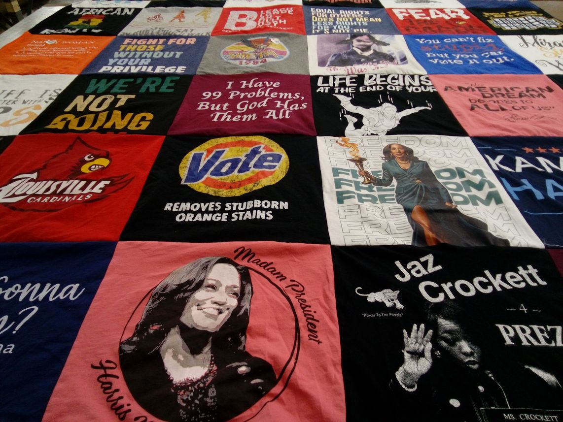 T-shirt quilt from louisville university by Tracy from TX