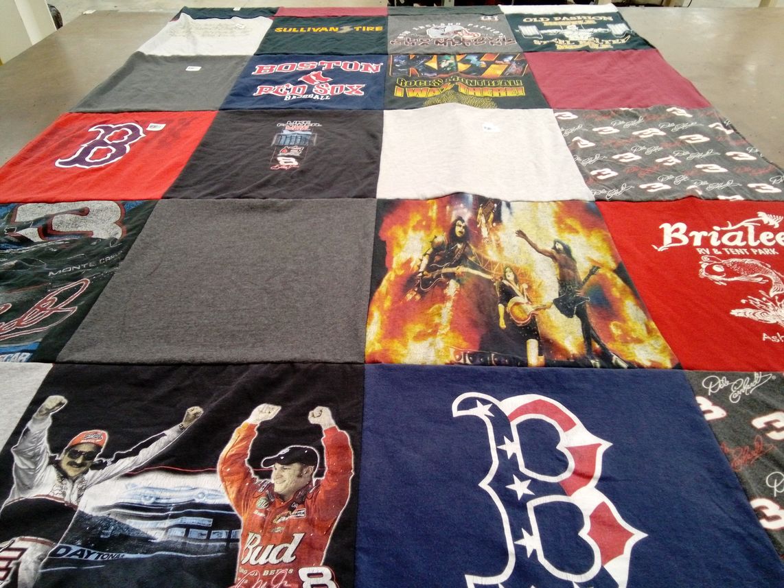 T-shirt quilt featuring boston red sox by Kristina from NC