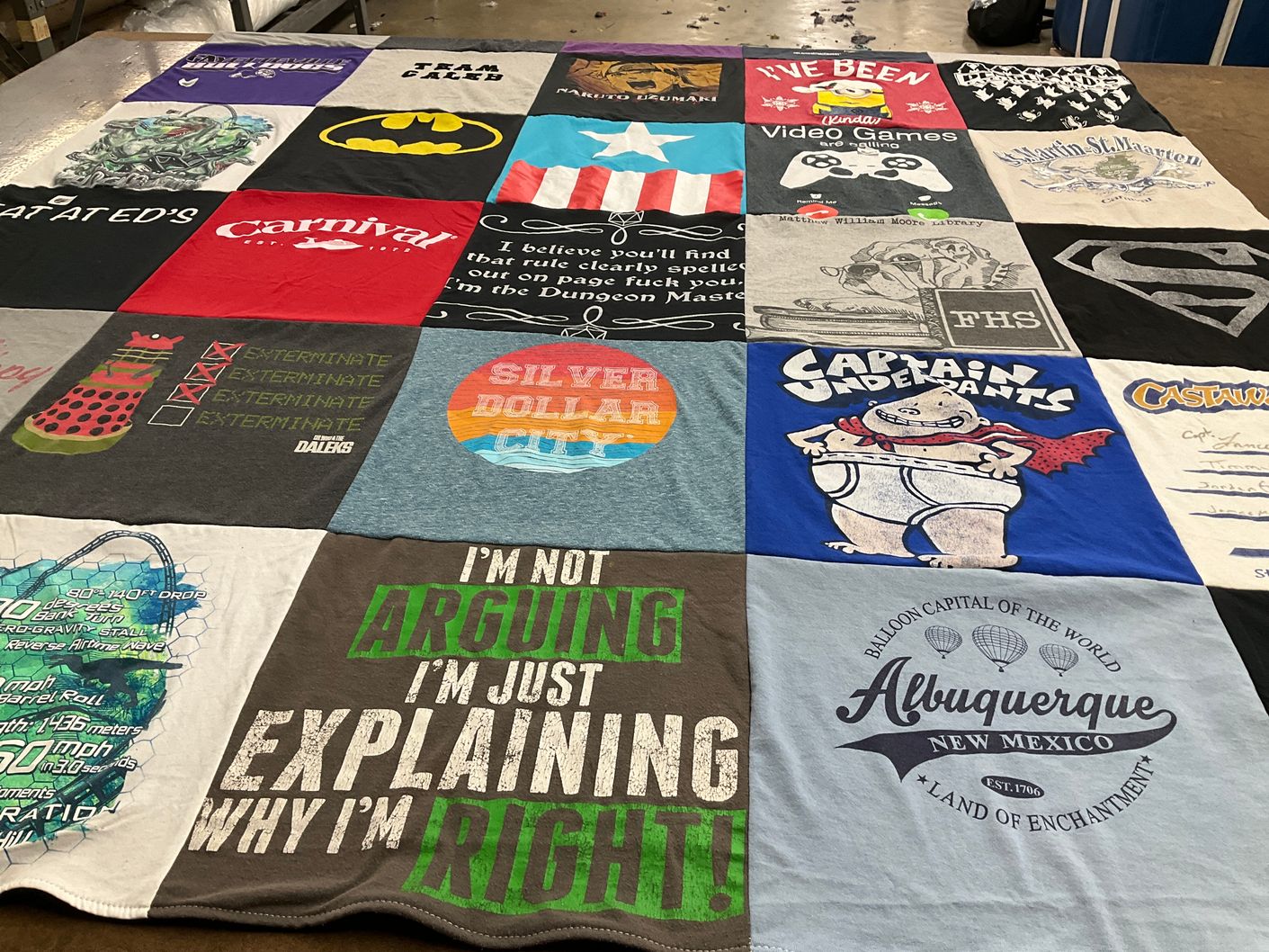 T-shirt quilt from fhs high school by Renee from AR