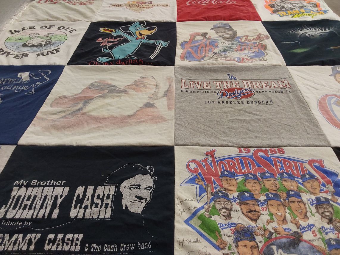 T-shirt quilt featuring los angeles dodgers by keith from PA