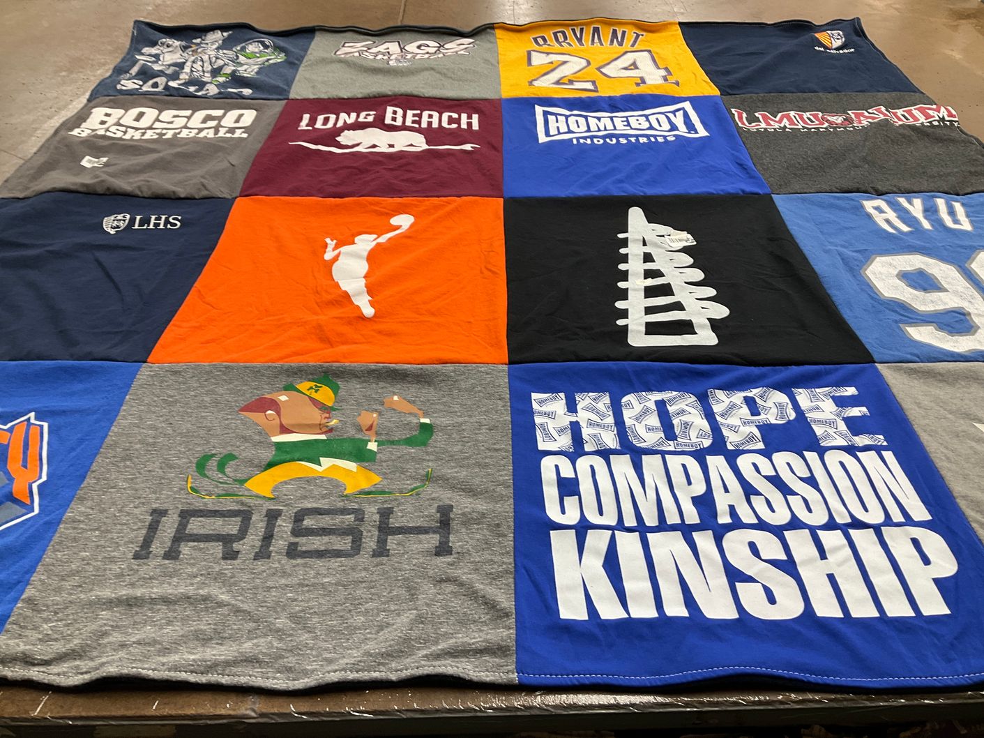 T-shirt quilt featuring gonzaga university, notre dame university by William from WA