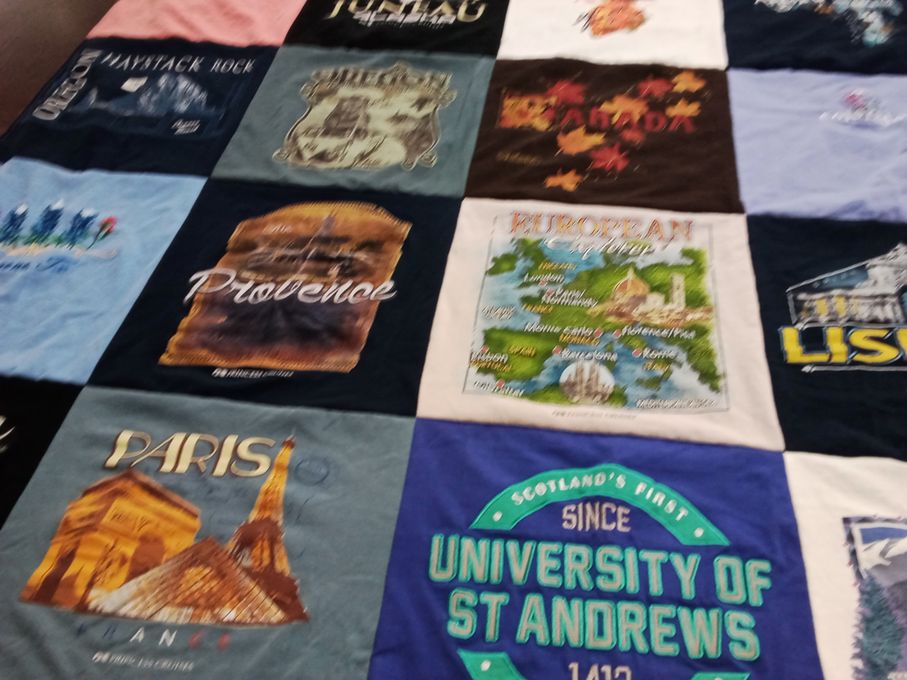 T-shirt quilt from university of st andrews by Debbie from TX