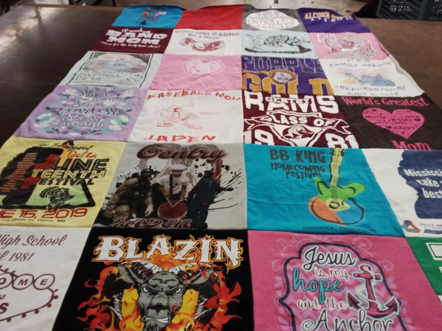 T-shirt quilt from gentry high school by MARY from MS